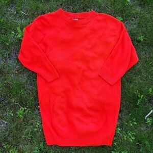 Vintage Hush Red Twee Sweater Preppy Retro